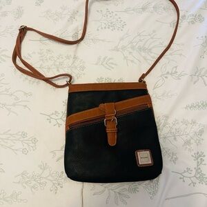Stylish Black and Tan Crossbody Bag